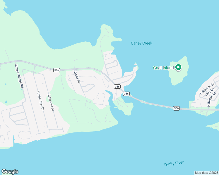 map of restaurants, bars, coffee shops, grocery stores, and more near 6778 Farm to Market Road 356 in Trinity