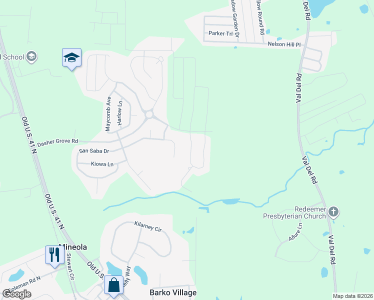 map of restaurants, bars, coffee shops, grocery stores, and more near 4770 Layla Lane in Hahira