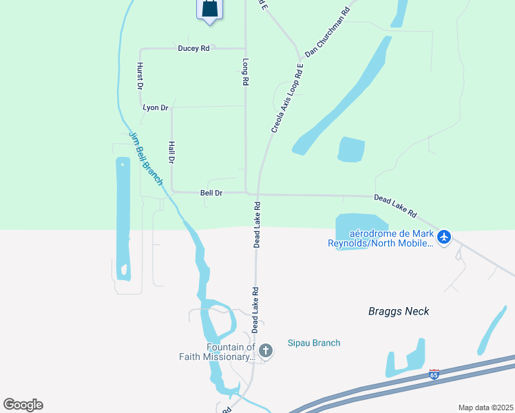 map of restaurants, bars, coffee shops, grocery stores, and more near 1335 Creola Axis Loop Rd in Saraland