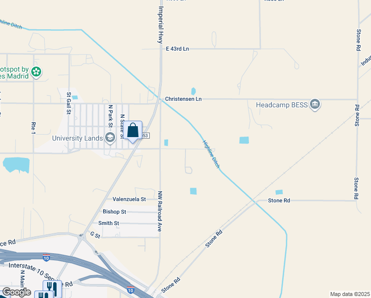 map of restaurants, bars, coffee shops, grocery stores, and more near Bumgardner in Pecos County