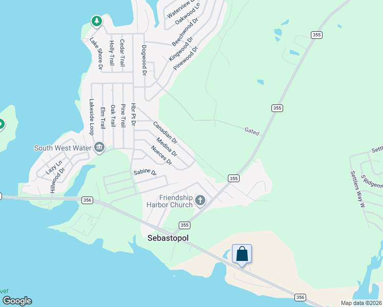 map of restaurants, bars, coffee shops, grocery stores, and more near 486 Canadian Drive in Trinity