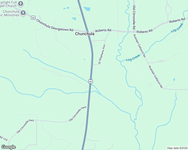 map of restaurants, bars, coffee shops, grocery stores, and more near 10866 U.S. 45 in Chunchula