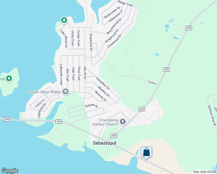 map of restaurants, bars, coffee shops, grocery stores, and more near 347 Canadian Drive in Trinity