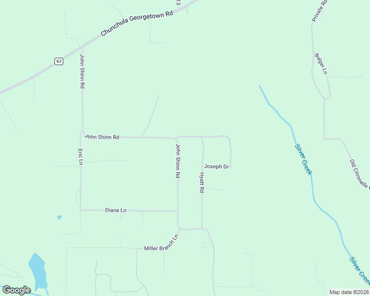 map of restaurants, bars, coffee shops, grocery stores, and more near 10818 John Shinn Road in Chunchula