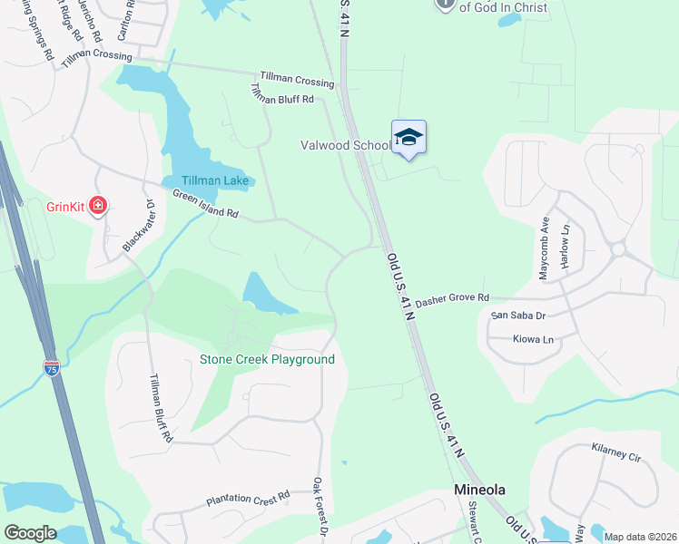 map of restaurants, bars, coffee shops, grocery stores, and more near 4347 Tillman Bluff Road in Valdosta