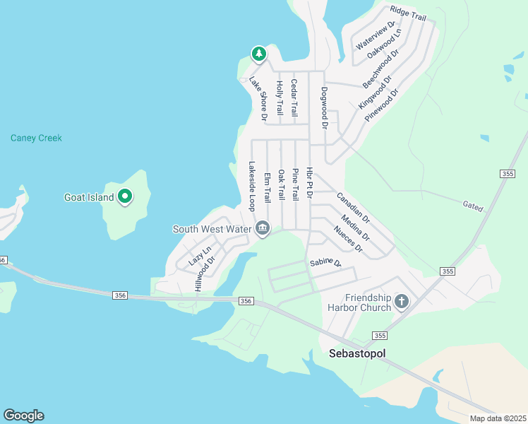 map of restaurants, bars, coffee shops, grocery stores, and more near 185 Elm Trail in Trinity