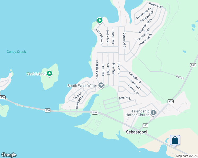 map of restaurants, bars, coffee shops, grocery stores, and more near 185 Elm Trail in Trinity