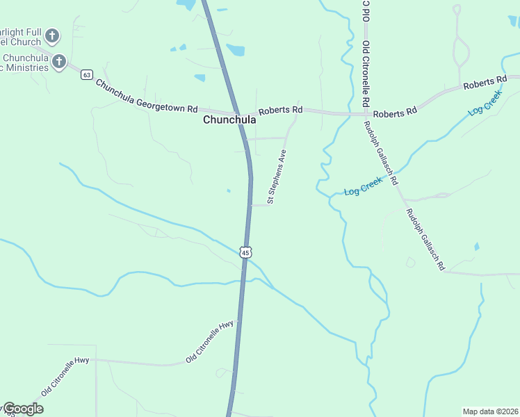 map of restaurants, bars, coffee shops, grocery stores, and more near 10866 U.S. 45 in Chunchula