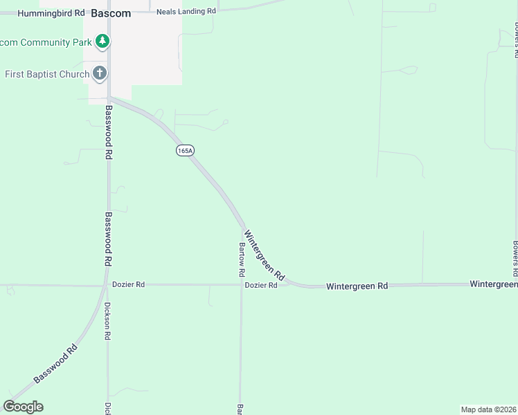map of restaurants, bars, coffee shops, grocery stores, and more near 5214 Wintergreen Road in Bascom