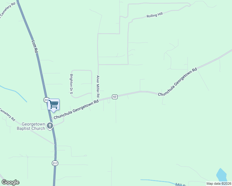 map of restaurants, bars, coffee shops, grocery stores, and more near 9610 Chunchula Georgetown Road in Chunchula