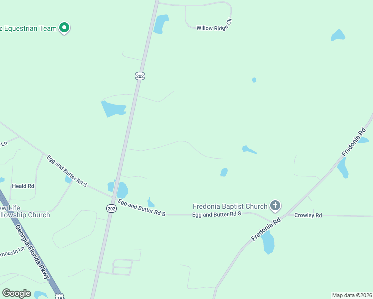 map of restaurants, bars, coffee shops, grocery stores, and more near 102 Sandy Creek Lane in Thomasville