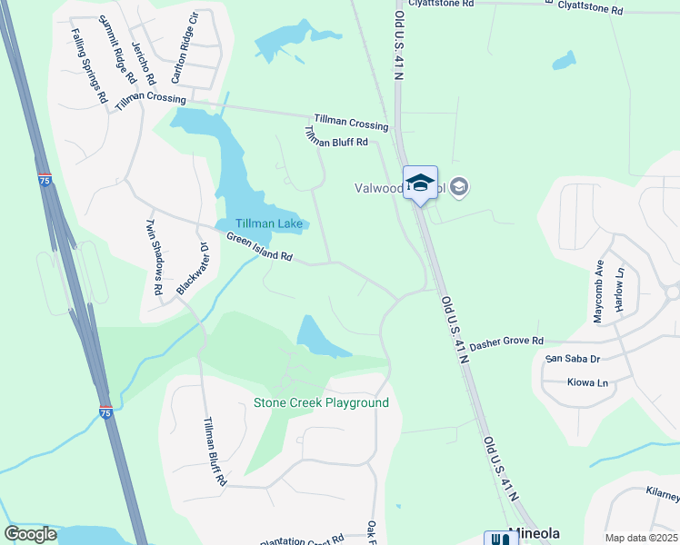 map of restaurants, bars, coffee shops, grocery stores, and more near 4443 Green Island Road in Valdosta