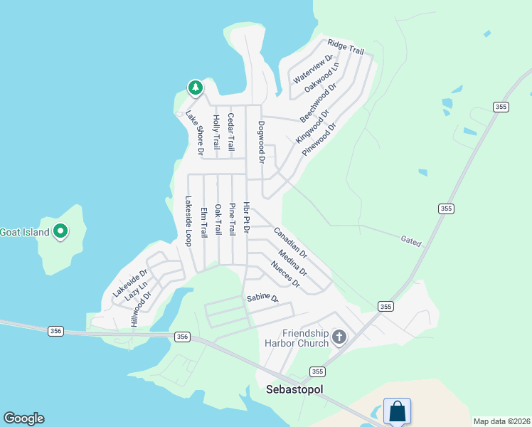 map of restaurants, bars, coffee shops, grocery stores, and more near 205 Canadian Drive in Trinity
