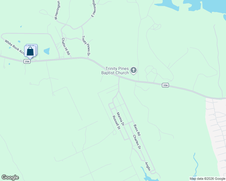 map of restaurants, bars, coffee shops, grocery stores, and more near 197 Hard Rock Lane in Trinity