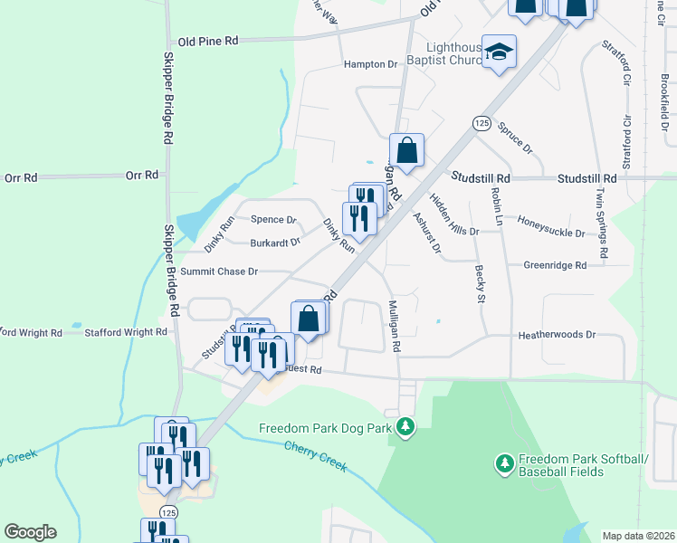 map of restaurants, bars, coffee shops, grocery stores, and more near 4301 Bemiss Road in Valdosta