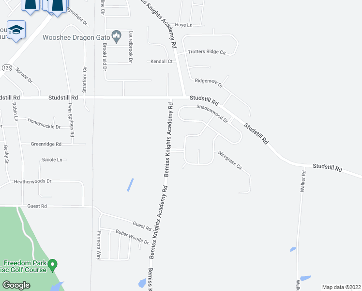 map of restaurants, bars, coffee shops, grocery stores, and more near 4365 Summerlin Drive in Valdosta