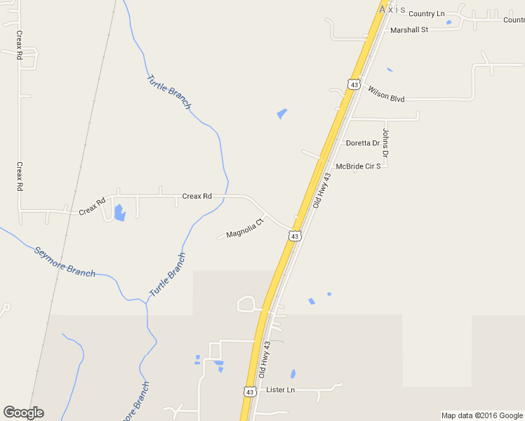 map of restaurants, bars, coffee shops, grocery stores, and more near 0 Creax Rd in Mobile