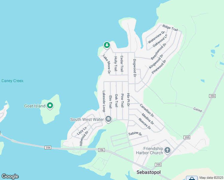 map of restaurants, bars, coffee shops, grocery stores, and more near 323 Oak Trail in Trinity