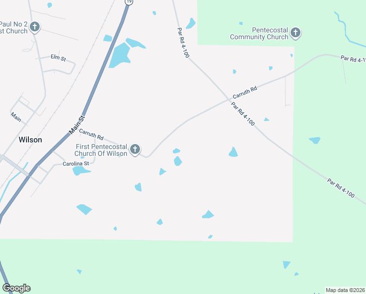 map of restaurants, bars, coffee shops, grocery stores, and more near 7155 Carruth Road in Wilson