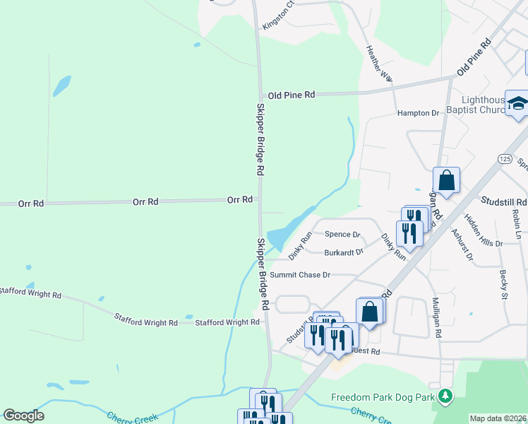 map of restaurants, bars, coffee shops, grocery stores, and more near 3452 Skipper Bridge Road in Valdosta