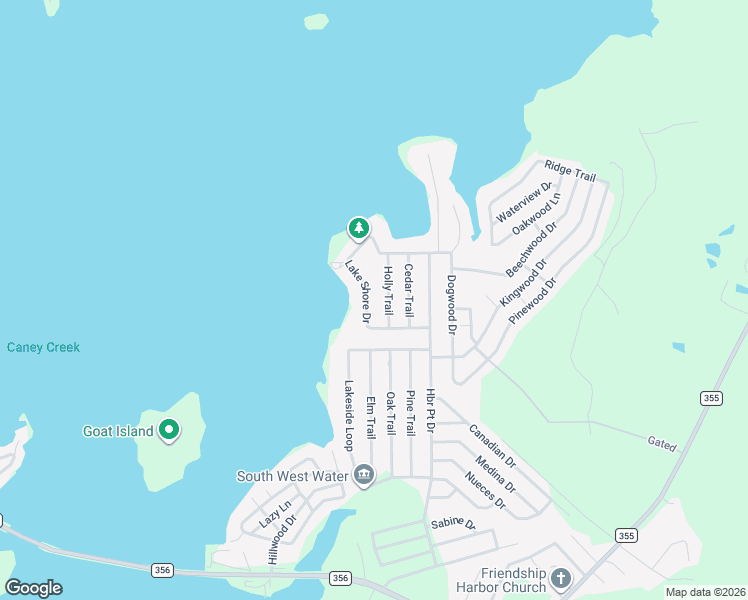 map of restaurants, bars, coffee shops, grocery stores, and more near 340 Lake Shore Drive in Trinity