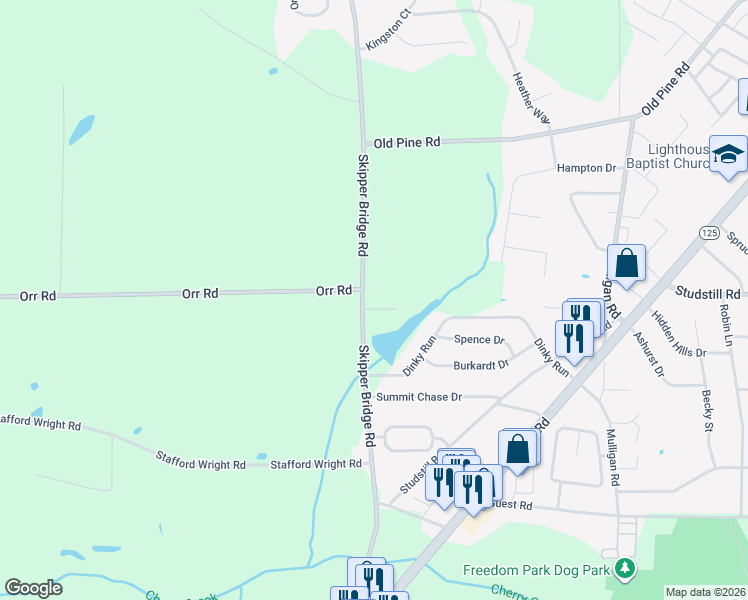 map of restaurants, bars, coffee shops, grocery stores, and more near 3452-3466 Skipper Bridge Road in Valdosta