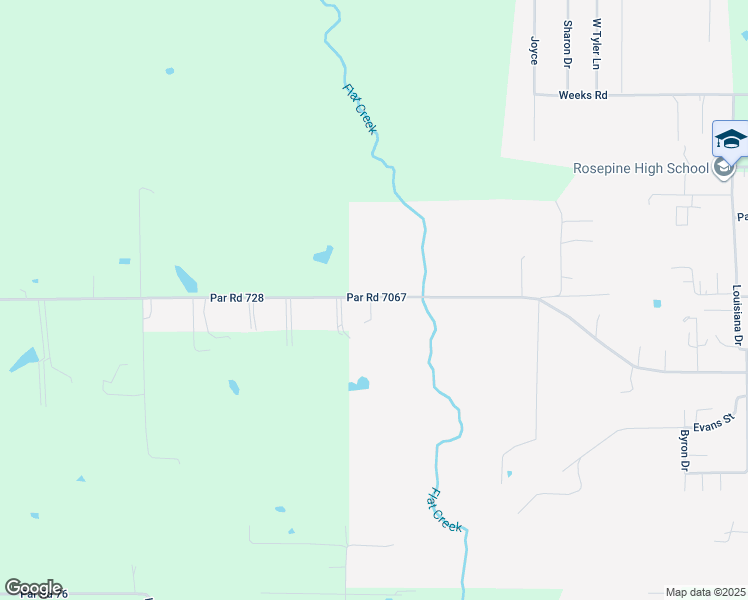 map of restaurants, bars, coffee shops, grocery stores, and more near 8523 Main Street in DeRidder