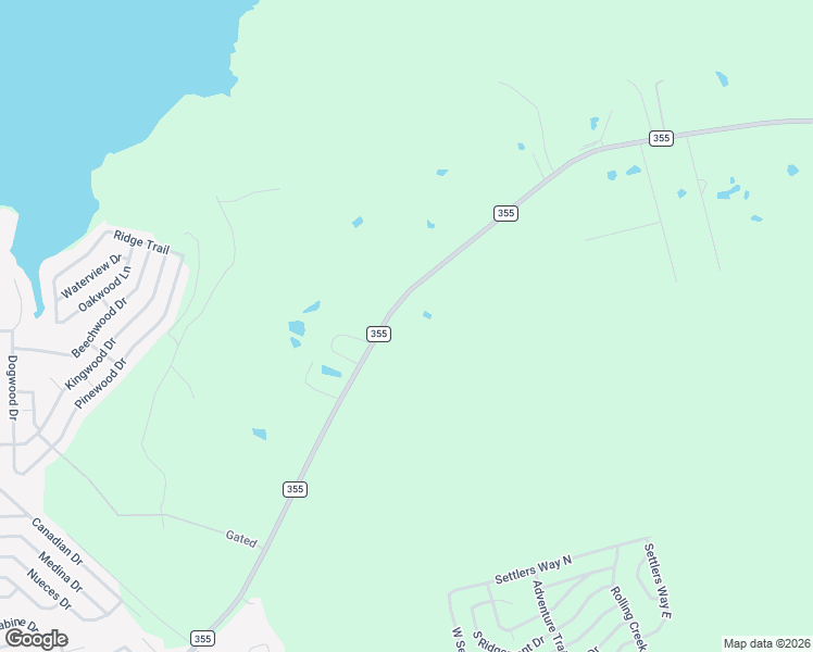 map of restaurants, bars, coffee shops, grocery stores, and more near Farm to Market 355 in Trinity