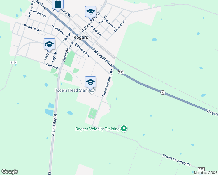 map of restaurants, bars, coffee shops, grocery stores, and more near 605 Rogers Cemetery Road in Rogers