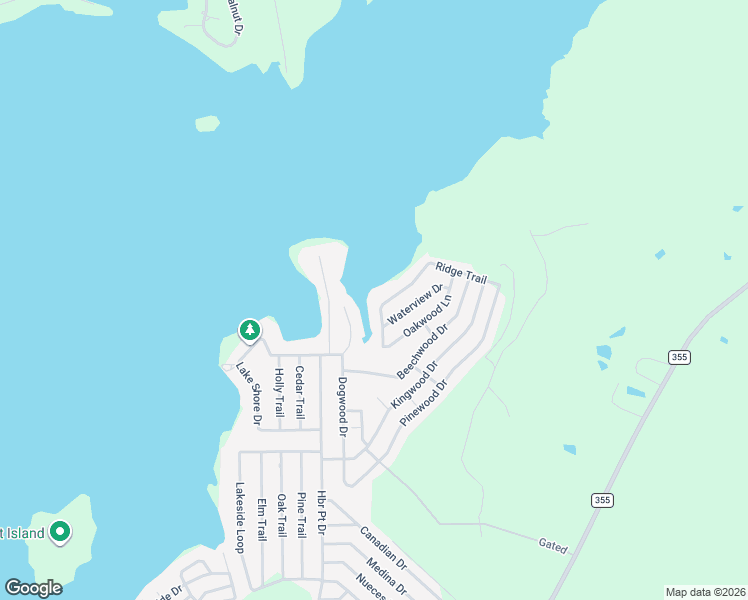 map of restaurants, bars, coffee shops, grocery stores, and more near 460 Ridge Trail in Trinity