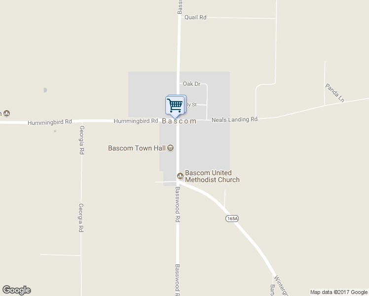 map of restaurants, bars, coffee shops, grocery stores, and more near 4970 Basswood Road in Bascom