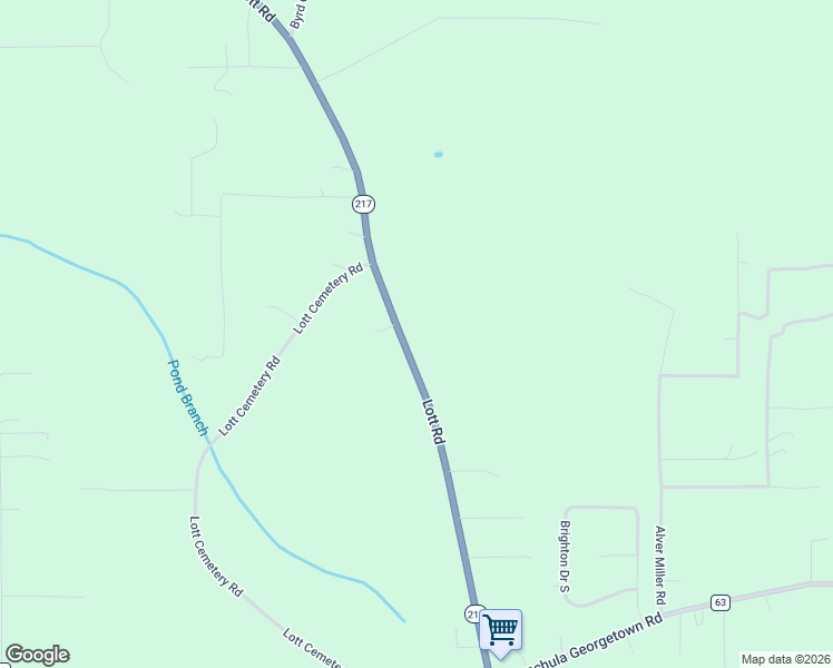 map of restaurants, bars, coffee shops, grocery stores, and more near 11277-11299 Lott Road in Chunchula