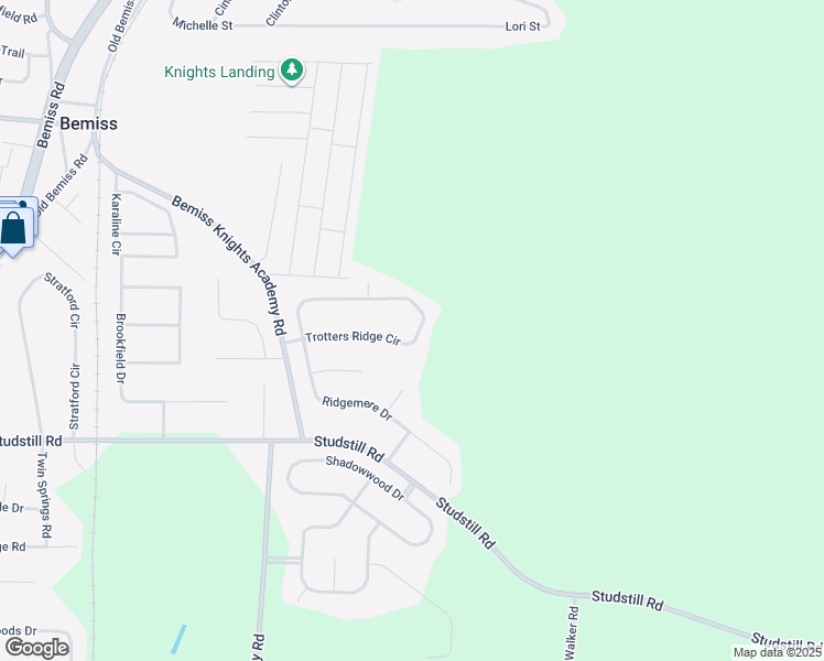 map of restaurants, bars, coffee shops, grocery stores, and more near 3861 Trotters Ridge Circle in Valdosta