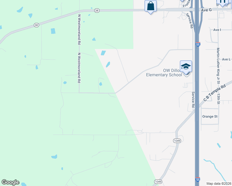 map of restaurants, bars, coffee shops, grocery stores, and more near 1600 East Westmoreland Road in Kentwood