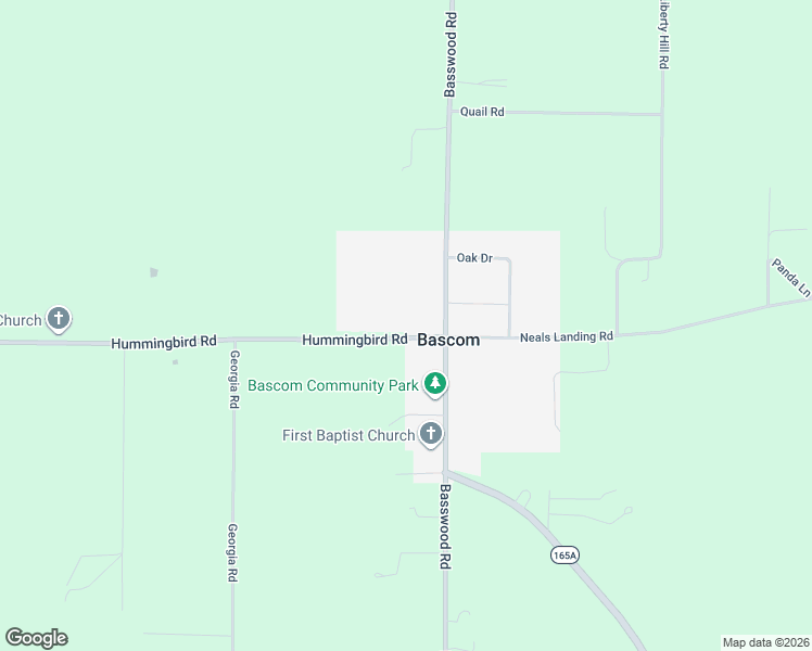 map of restaurants, bars, coffee shops, grocery stores, and more near 5674 Hummingbird Road in Bascom