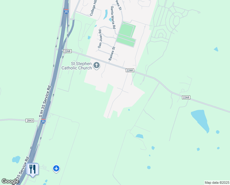 map of restaurants, bars, coffee shops, grocery stores, and more near 1614 Guess Drive in Salado