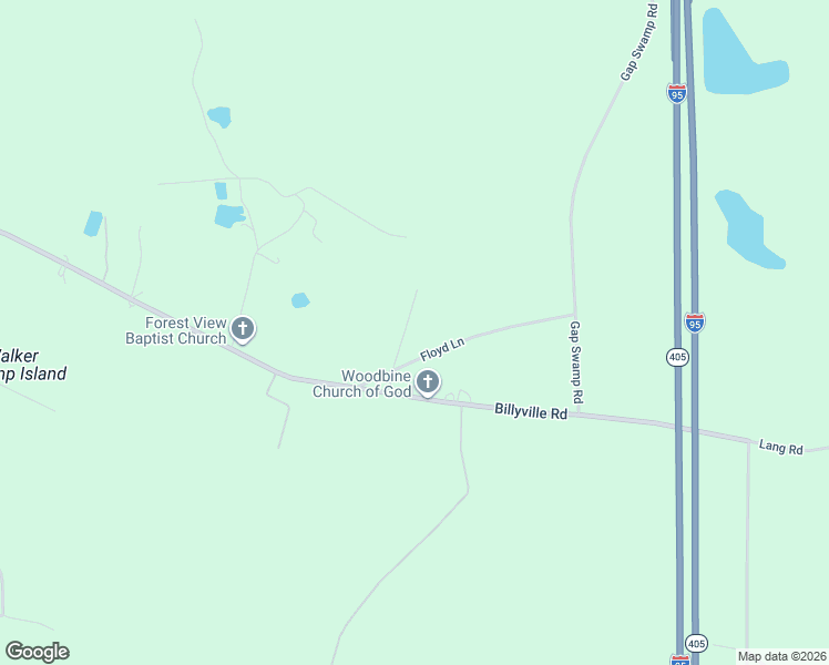 map of restaurants, bars, coffee shops, grocery stores, and more near 221 Floyd Lane in Woodbine