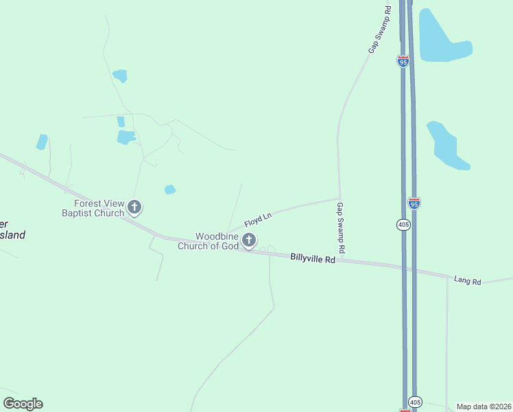 map of restaurants, bars, coffee shops, grocery stores, and more near 221 Floyd Lane in Woodbine