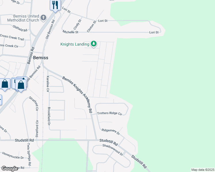 map of restaurants, bars, coffee shops, grocery stores, and more near 3948 Crusader Court in Valdosta