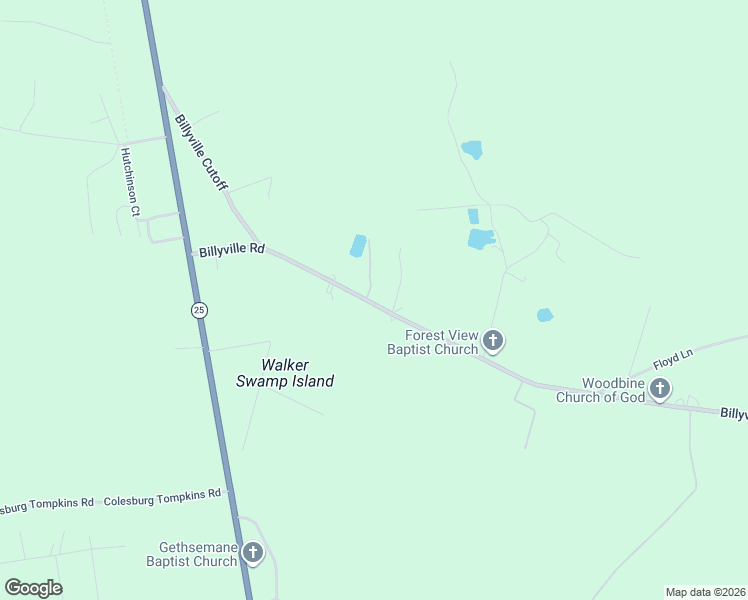 map of restaurants, bars, coffee shops, grocery stores, and more near 475 Billyville Road in Woodbine