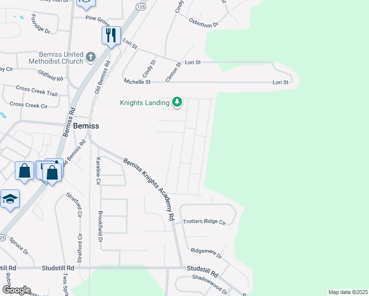 map of restaurants, bars, coffee shops, grocery stores, and more near 3964 Medieval Court in Valdosta