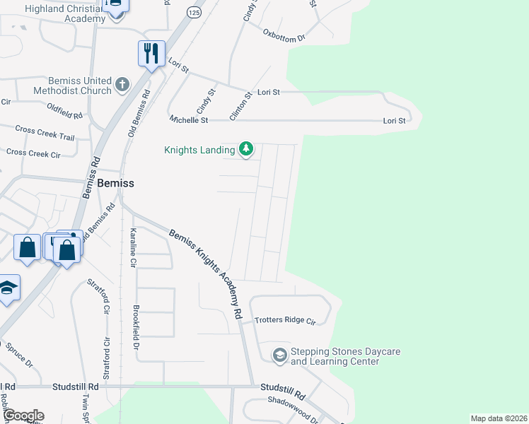 map of restaurants, bars, coffee shops, grocery stores, and more near 3953 Valiant Court in Valdosta