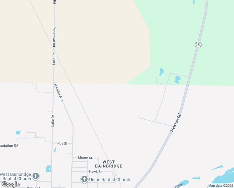 map of restaurants, bars, coffee shops, grocery stores, and more near 1203 North Miller Avenue in Bainbridge