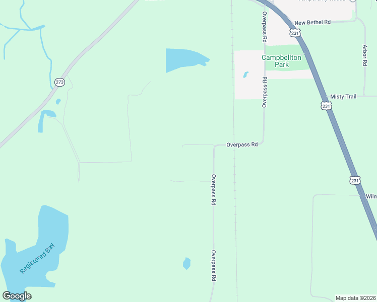 map of restaurants, bars, coffee shops, grocery stores, and more near 2548 Overpass Road in Campbellton