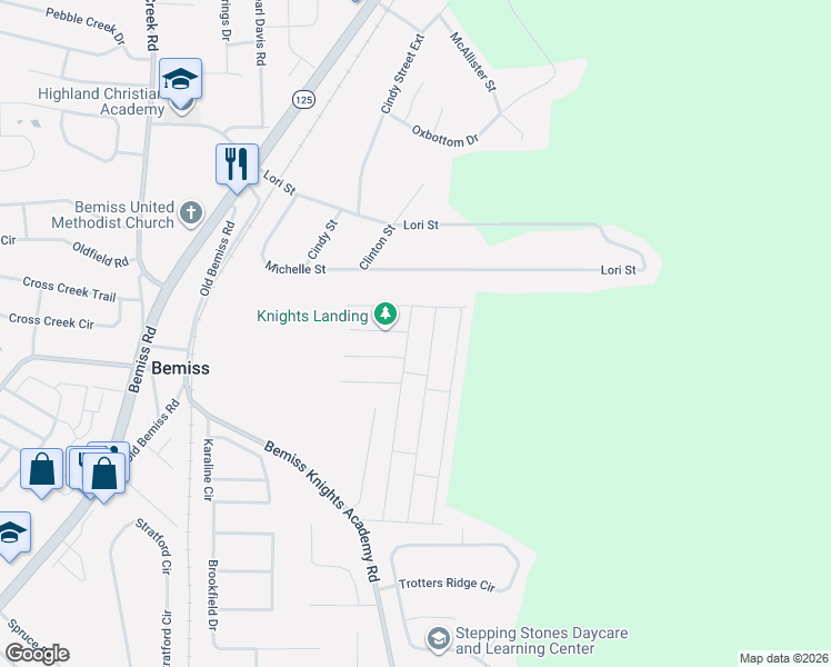 map of restaurants, bars, coffee shops, grocery stores, and more near 4011 Crusader Court in Valdosta