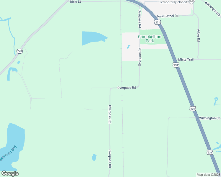 map of restaurants, bars, coffee shops, grocery stores, and more near 2552 Overpass Road in Campbellton