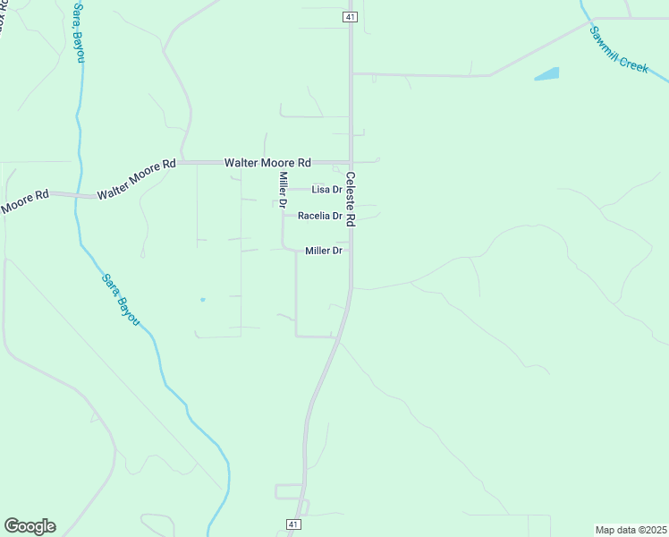 map of restaurants, bars, coffee shops, grocery stores, and more near 11715 Celeste Road in Saraland
