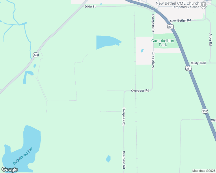 map of restaurants, bars, coffee shops, grocery stores, and more near 2548 Overpass Road in Campbellton