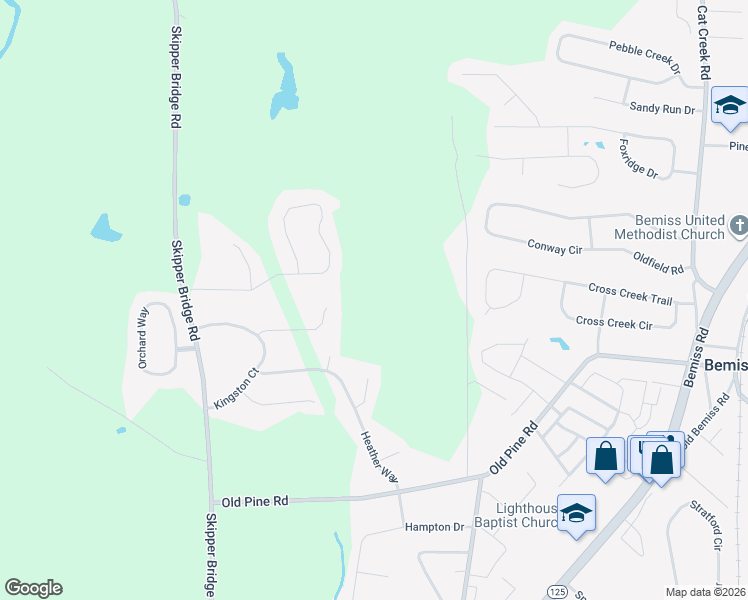 map of restaurants, bars, coffee shops, grocery stores, and more near 3836 Chris Circle in Valdosta