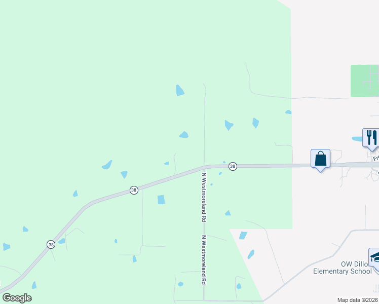 map of restaurants, bars, coffee shops, grocery stores, and more near 74403 South Dykes Road in Kentwood